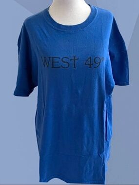 West 49 Men’s Blue Cotton Everyday Tee Size L Soft Casual & Comfy